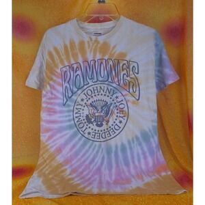 Ramones Tie Dye T-shirt Men's Sz Small Medium‎ Short Sleeve Crew Neck